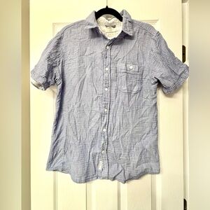 Weatherproof Vintage Light Blue Casual Button Down Shirt